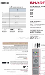 Sharp 42CG3I Quick Start Setup Manual