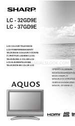 Sharp Aquos LC 32GD9E Руководство по эксплуатации