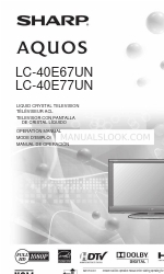 Sharp Aquos LC 40E77UN Operation Manual