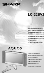 Sharp AQUOS LC-22SV2E Manual de instrucciones