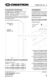 Crestron CAEN-CK Manual de instalación