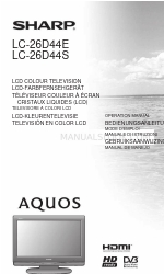 Sharp AQUOS LC-26D44S Manual de instrucciones