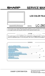 Sharp Aquos LC-26GD6U 서비스 매뉴얼