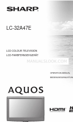 Sharp Aquos LC-32A47E Руководство по эксплуатации