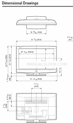 Sharp AQUOS LC-32D47UT Maattekening