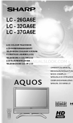 Sharp Aquos LC-32GA6E Посібник з експлуатації