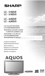 Sharp AQUOS LC-37AD5E Operation Manual