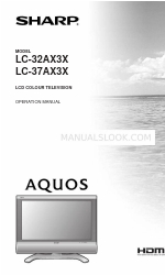 Sharp Aquos LC-37AX3X Operation Manual