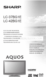 Sharp AQUOS LC-37BG1E Manual de operação