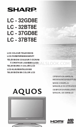 Sharp AQUOS LC-37BT8E Betriebshandbuch