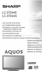 Sharp AQUOS LC-37D44E Manual de operação