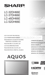 Sharp Aquos LC-37DH66E Operation Manual