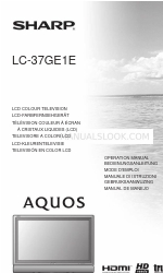 Sharp AQUOS LC-37GE1E Betriebshandbuch