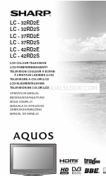 Sharp Aquos LC-37RD2E Manuale operativo