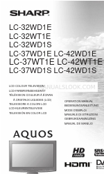 Sharp Aquos LC-37WD1E Manual de operação