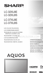 Sharp AQUOS LC-37XL8E Manual de operação