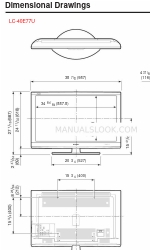 Sharp AQUOS LC-40E77UN Dimensi