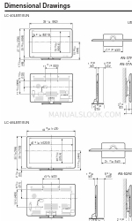 Sharp AQUOS LC-40LE810UN Maattekening