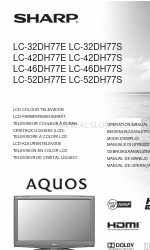 Sharp Aquos LC-46DH77E Manual de operação