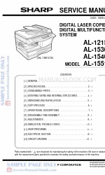 Sharp AL1215 - B/W Laser - Copier Service Manual