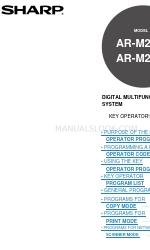 Sharp AR-M237 IMAGERs Руководство по эксплуатации ключа