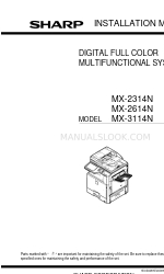 Sharp MX-2614N Operation Руководство по установке