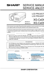 Sharp Notevision XG-C40XE Manuel d'entretien