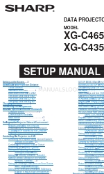 Sharp Notevision XG-C465X-L Manual de configuração