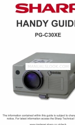 Sharp PG-C30XE - Notevision XGA LCD Projector Handy Manual