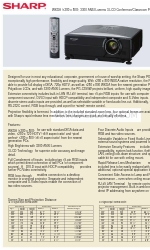 Sharp PG-C355W - Notevision WXGA LCD Projector Specifications