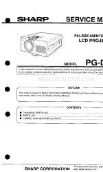 Sharp PG-D120U - Pro - LCD Projector Manuel d'entretien