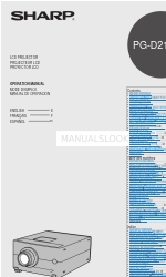 Sharp PG-D210U (Engels) Gebruiksaanwijzing