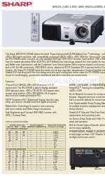 Sharp PGF325W - WXGA DLP Projector Specification Sheet