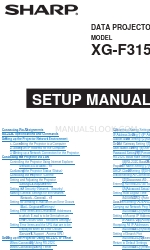 Sharp XG-F315X Manual de instalación