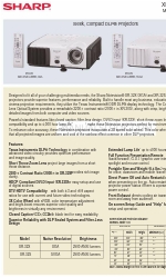 Sharp XR-32S - Notevision SVGA DLP Projector Hoja de especificaciones