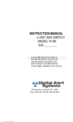 Digital Alert Systems R198 Instruction Manual