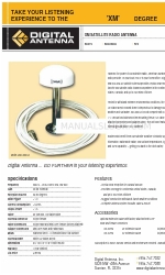 Digital Antenna 233-XM-50 Especificaciones