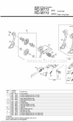 Shimano DEORE XT RD-M772 Instruções de serviço técnico