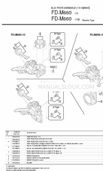 Shimano FD-M660-10E Technische montage-instructies