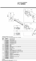 Shimano XTR FC-M980 Technical Service Instructions