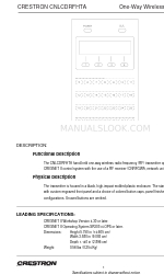 Crestron CNLCDRFHT-A 사용자 설명서