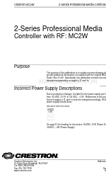 Crestron MC2W Додатковий посібник