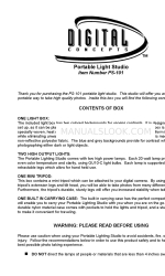 Digital Concepts PORTABLE LIGHT STUDIO PS-101 User Manual