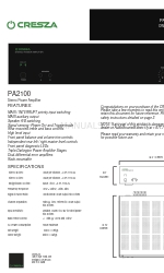 CRESZA PA2100 소유자 매뉴얼