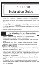 Digital Electronics Corporation PL-FD210 インストレーション・マニュアル