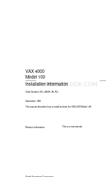 Digital Equipment VAX 4000 100 Информация об установке