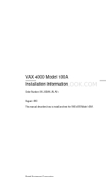 Digital Equipment VAX 4000 100A Informações de instalação