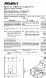 Siemens 3VF9721-1 10 Series Manual de instrucciones