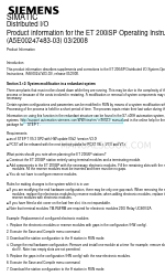 Siemens SIMATIC ET 200iSP Operating Instructions Manual