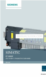 Siemens SIMATIC ET 200SP Manuel